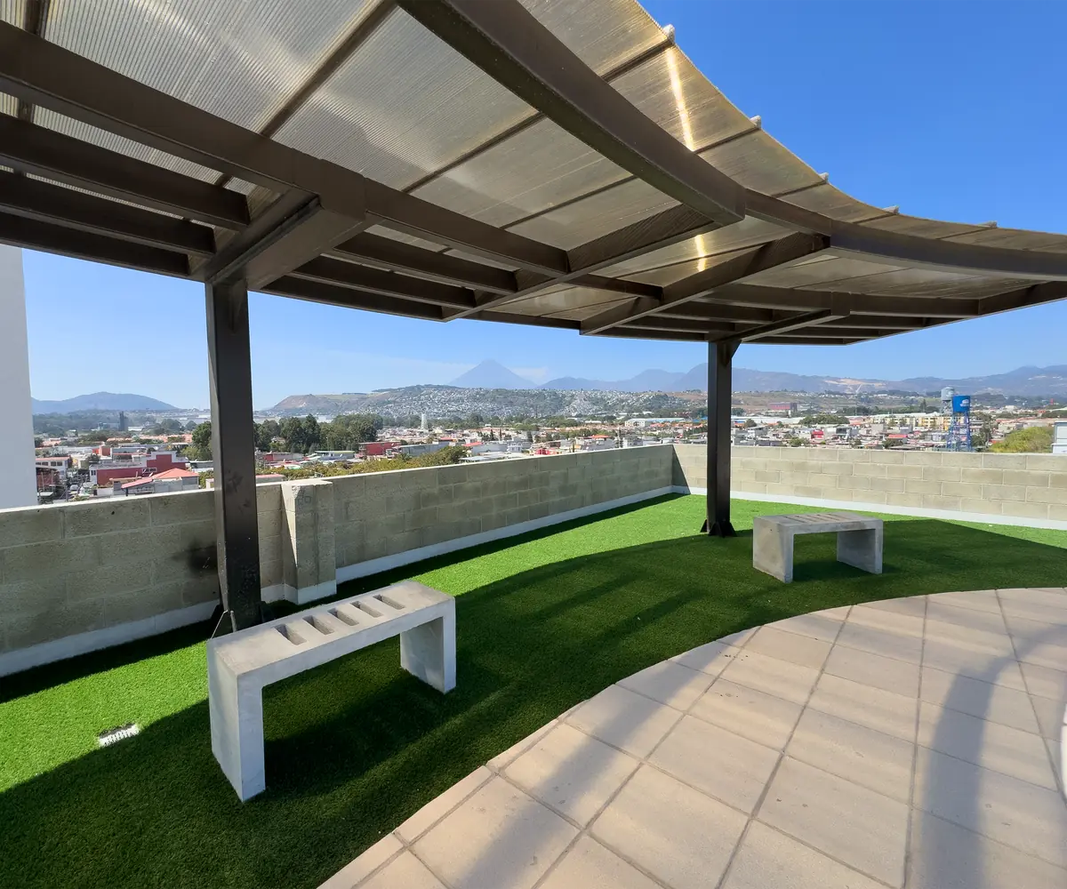 Terraza con pérgola